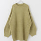 volume knit mini dress (pistachio) *JP