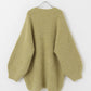 volume knit mini dress (pistachio) *JP