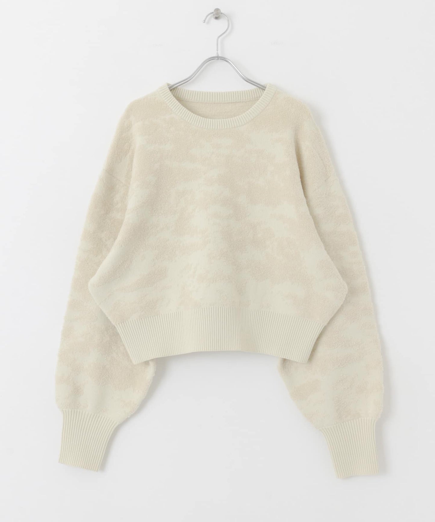 marble jacquard knit (ivory) *JP