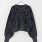 marble jacquard knit (charcoal x navy) *JP