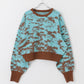 marble jacquard knit (brown x blue) *JP