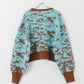 marble jacquard knit (brown x blue) *JP