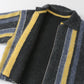 front zip striped cardigan (charcoal mix) *JP