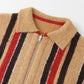 front zip striped cardigan (beige) *JP