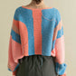 art fringe cropped knit (flamingo) *JP