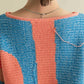 art fringe cropped knit (flamingo) *JP