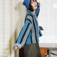 front zip striped cardigan (gray mix) *JP