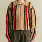 front zip striped cardigan (beige) *JP