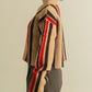 front zip striped cardigan (beige) *JP