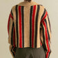 front zip striped cardigan (beige) *JP