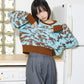 marble jacquard knit (brown x blue) *JP