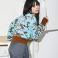 marble jacquard knit (brown x blue) *JP