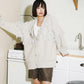 jacquard fringe cardigan (ivory) *JP