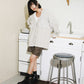 jacquard fringe cardigan (ivory) *JP