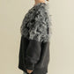 jacquard fringe cardigan (black) *JP