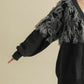 jacquard fringe cardigan (black) *JP