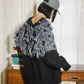 jacquard fringe cardigan (black) *JP