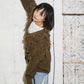 jacquard fringe cardigan (khaki) *JP