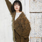 jacquard fringe cardigan (khaki) *JP