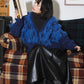 jacquard fringe cardigan (blue) *JP