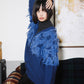 jacquard fringe cardigan (blue) *JP