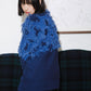 jacquard fringe cardigan (blue) *JP