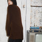 volume knit mini dress (brown) *JP