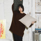 volume knit mini dress (brown) *JP