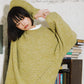 volume knit mini dress (pistachio) *JP