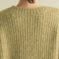 volume knit mini dress (pistachio) *JP