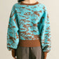 marble jacquard knit (brown x blue) *JP