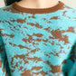 marble jacquard knit (brown x blue) *JP