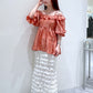 2way frilled collar top (coral pink) *JP