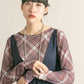 sheer mellow top (red check) *JP