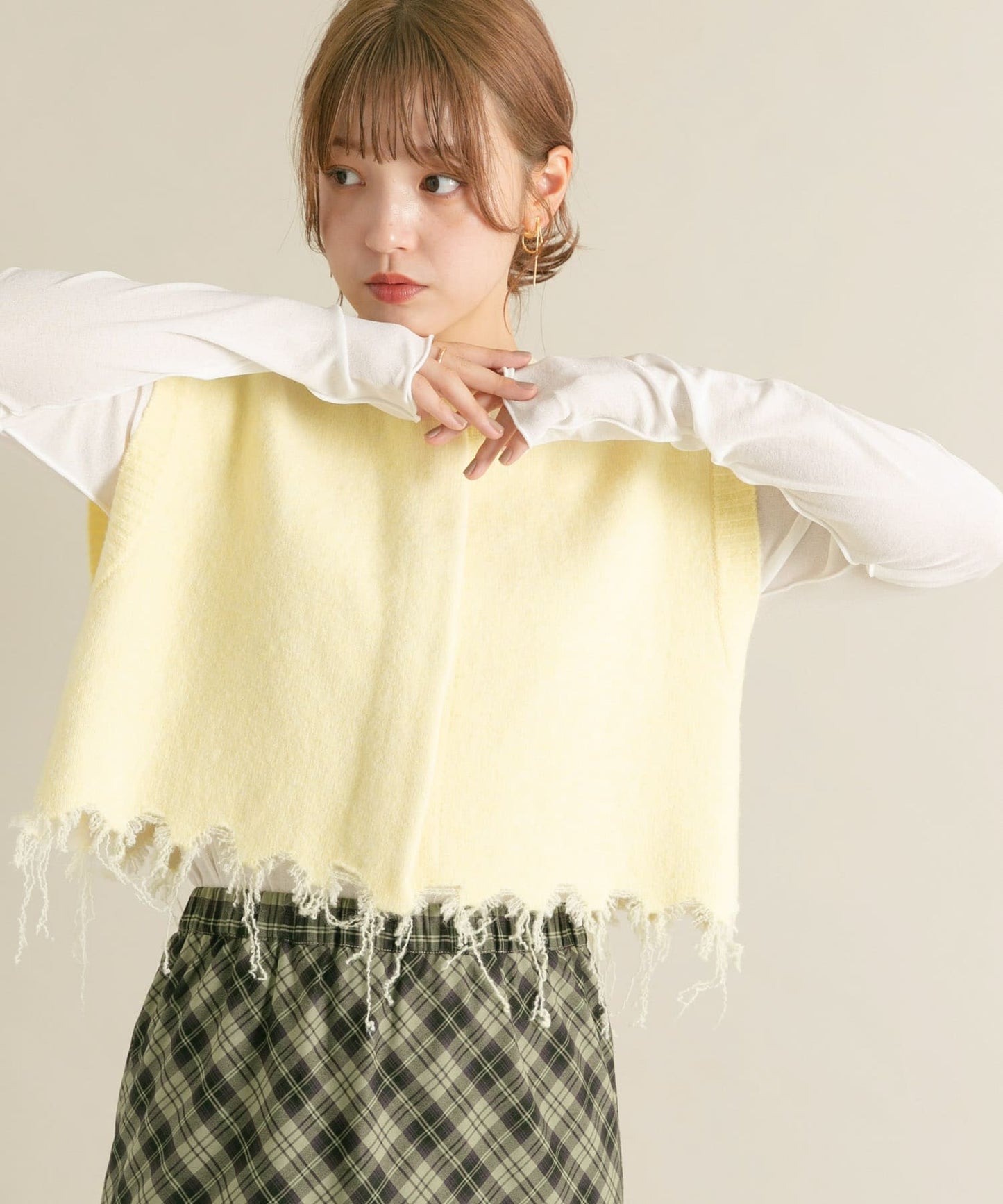 sheer mellow top (white) *JP