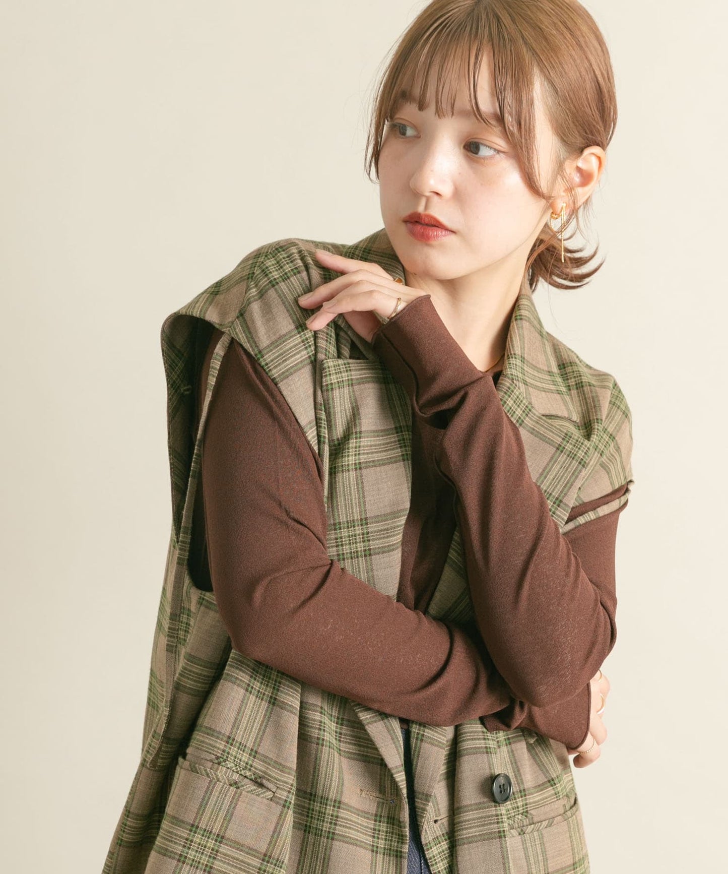 sheer mellow top (brown) *JP