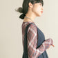 sheer mellow top (red check) *JP