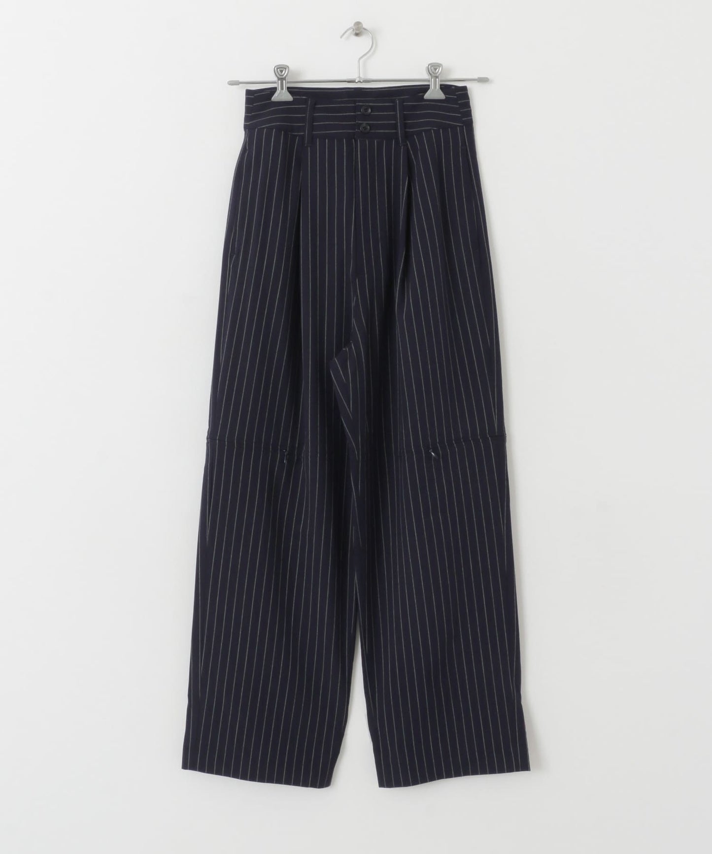 knee slit 2-way pants (navy striped) *JP