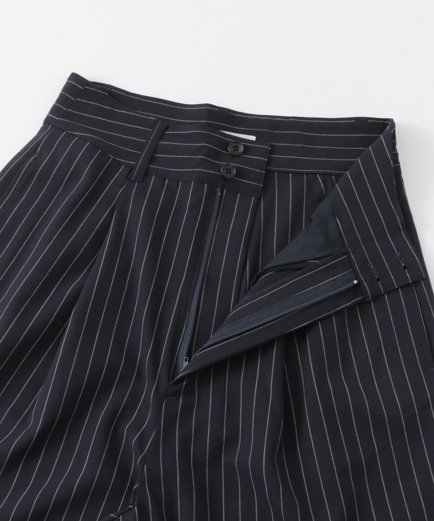 knee slit 2-way pants (navy striped) *JP