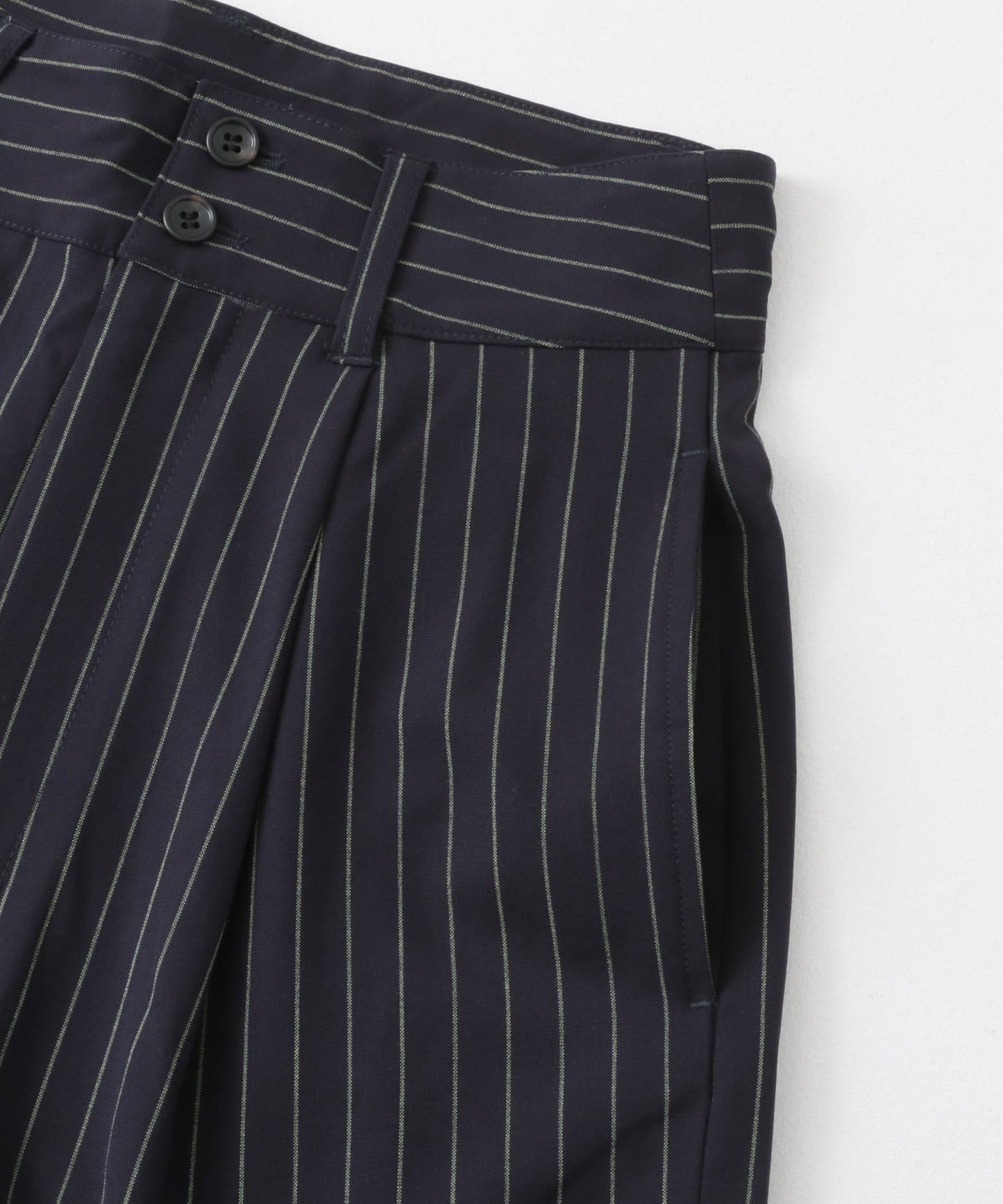 knee slit 2-way pants (navy striped) *JP