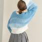 gradient short cardigan (off mix) *JP