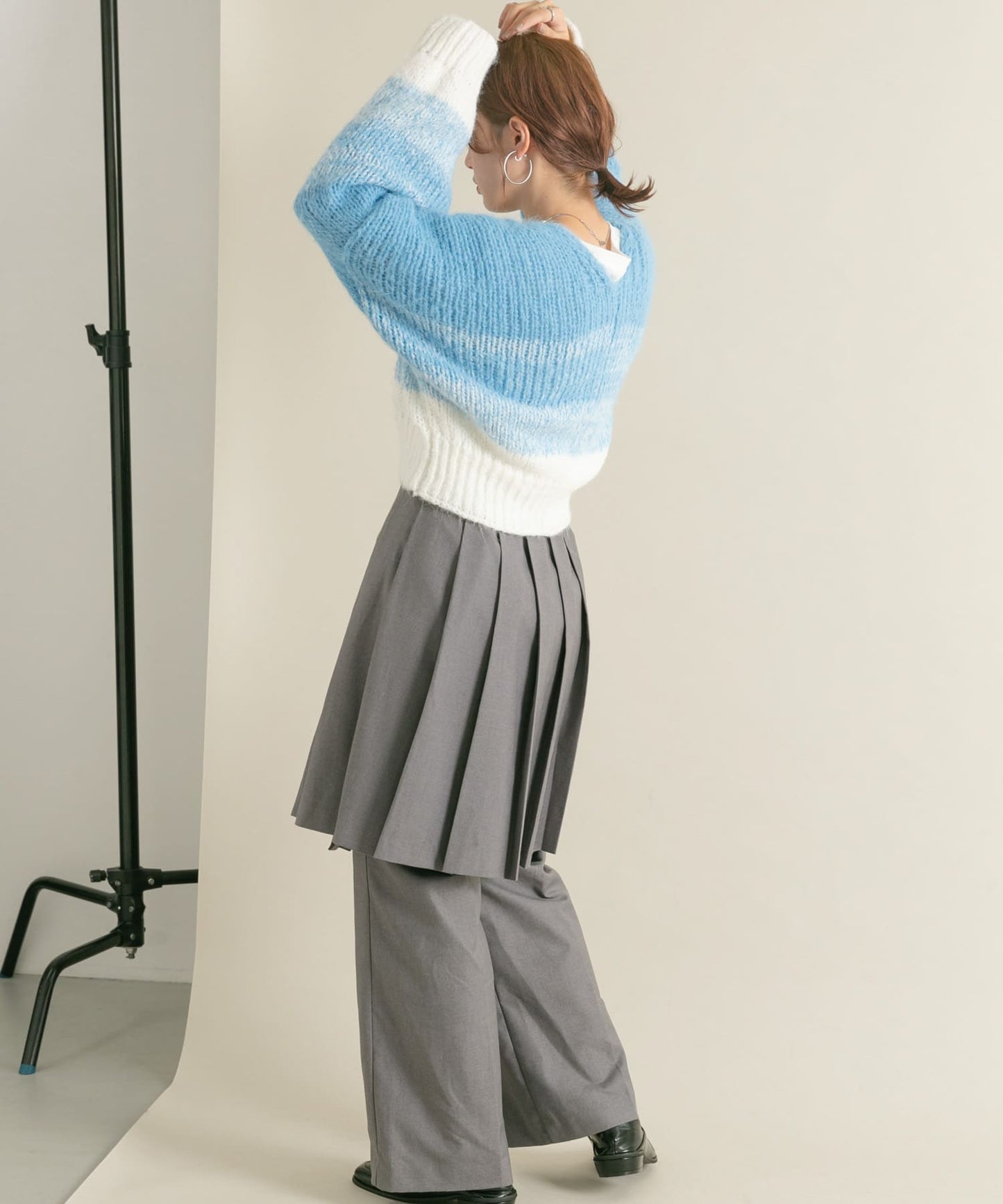 gradient short cardigan (off mix) *JP