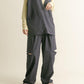 knee slit 2-way pants (navy striped) *JP