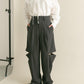 knee slit 2-way pants (gray striped) *JP