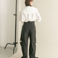 knee slit 2-way pants (gray striped) *JP