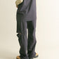 knee slit 2-way pants (navy striped) *JP