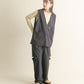 knee slit 2-way pants (navy striped) *JP