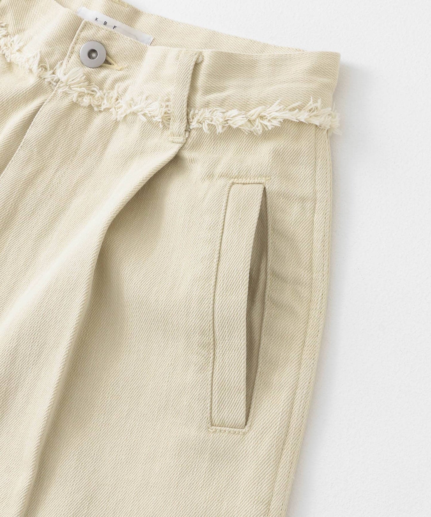 fringe straight pants (ivory) *JP