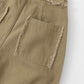 fringe straight pants (khaki) *JP