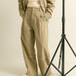 fringe straight pants (khaki) *JP